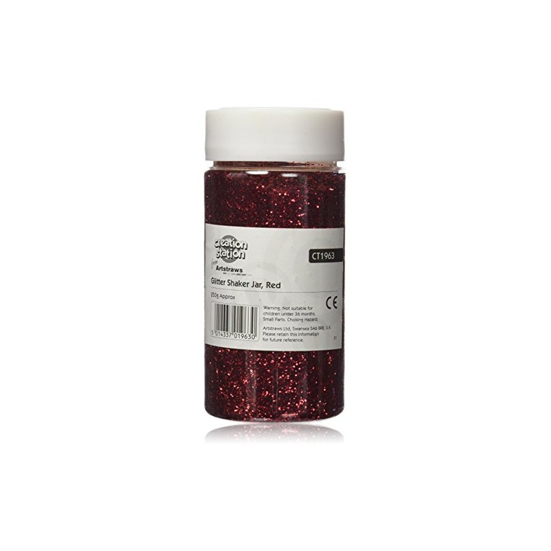 Creation Station 250 g Glitter Shaker Jar, Red