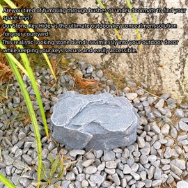 Fake Rock Key Hider Safe For Outdoor Garden or Yard Large Size Design Hide A House Spare Key Lock Box For Outside