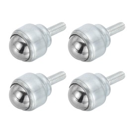 PATIKIL 3/4" Roller Ball Transfer Bearing, 4 Pcs Round Ball Transfer Unit Carbon Steel Casters for Conveyor Roller Stand Transmission Furniture