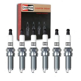6 pc Champion Iridium Spark Plugs compatible with Acura MDX 3.0L 3.5L 3.7L V6 2011-2018