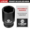 LLNDEI 3/4 inch Drive Impact Socket Set, 12 Piece Heavy