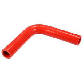 X AUTOHAUX 22mm 0.87" ID 90 Degree Elbow Silicone Reducer Hose Pipe Bend Turbo Water Intercooler Red