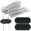 Galvanised Ground Anchors, Pack of 20 U-shaped Garden Pegs with