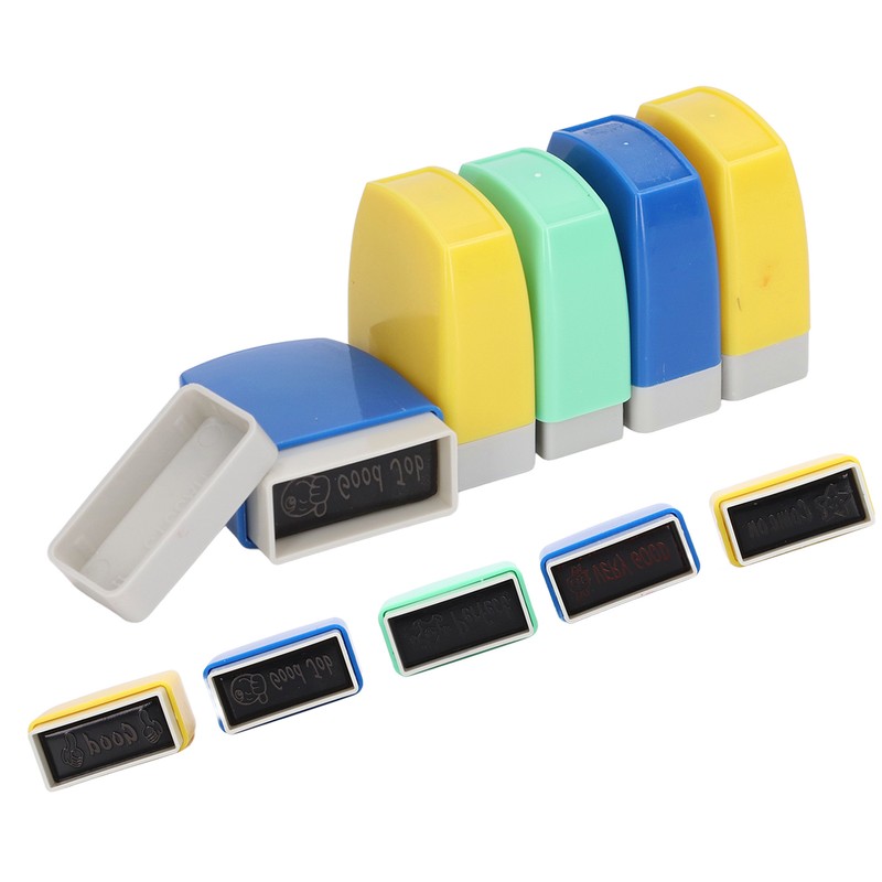 5Pcs Teacher Stamps Up to 1000 Times Eco Friendly Portable