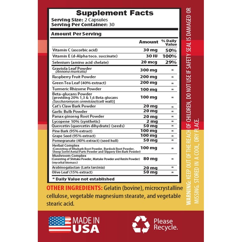 Dietary Supplement anti inflammatory herbal - IMMUNE SUPPORT - super