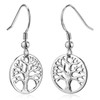MATERIA Women's Drop Earrings Sterling Silver Celtic Tree of Life