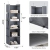 YOUDENOVA Hanging Closet Organizer, 5-Shelf Closet Hanging Storage Shelves, Grey