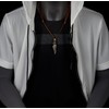 COOLSTEELANDBEYOND Retro Style Feather Pendant Necklace for Men Women with