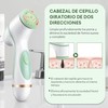 Cepillo Facial Eléctrico USB Inalámbrico 2 Velocidades Malubero, Blanco Verde