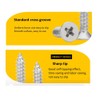BOZONLI M6 Wood Screws, Tapping Screws, Flat Head Countersunk Phillips