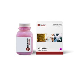 Laser Tek Services Compatible Toner Refill Kit Replacement for Okidata C5700 43381906 Works with Okidata C5600 C5700 Printers (Magenta, 1 Pack) - 2,000 Pages