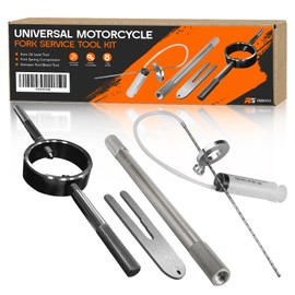 Universal Motorcycle Fork Service Tool Kit,（Fork Oil Level Tool, Fork Spring Compressor and Damper Rod Bleed Tool） Fork Maintenance Tool Set for Most Upside Down Street Bike Motorcycle Forks