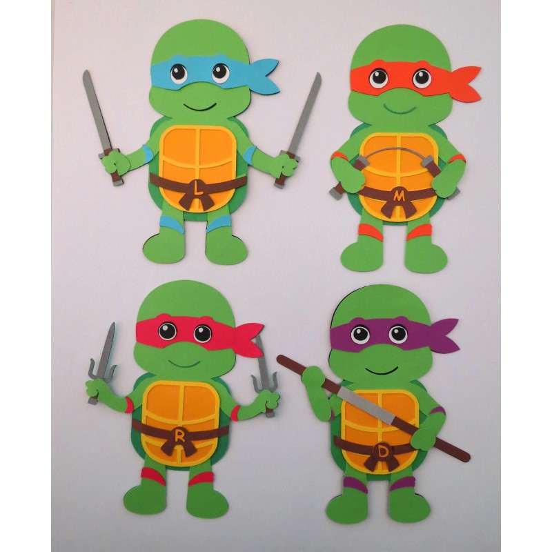 TMNT Ninja Turtle Mikey Paper Doll Paper Die Cut Scrapbook