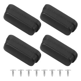 sourcing map 4Pcs Luggage Replacement Pads, Plastic Luggage Stand Feet Stud, Suitcase and Travel Gear Bottom Side Accessories with Self-tapping Screws, Black (42x19x13mm)