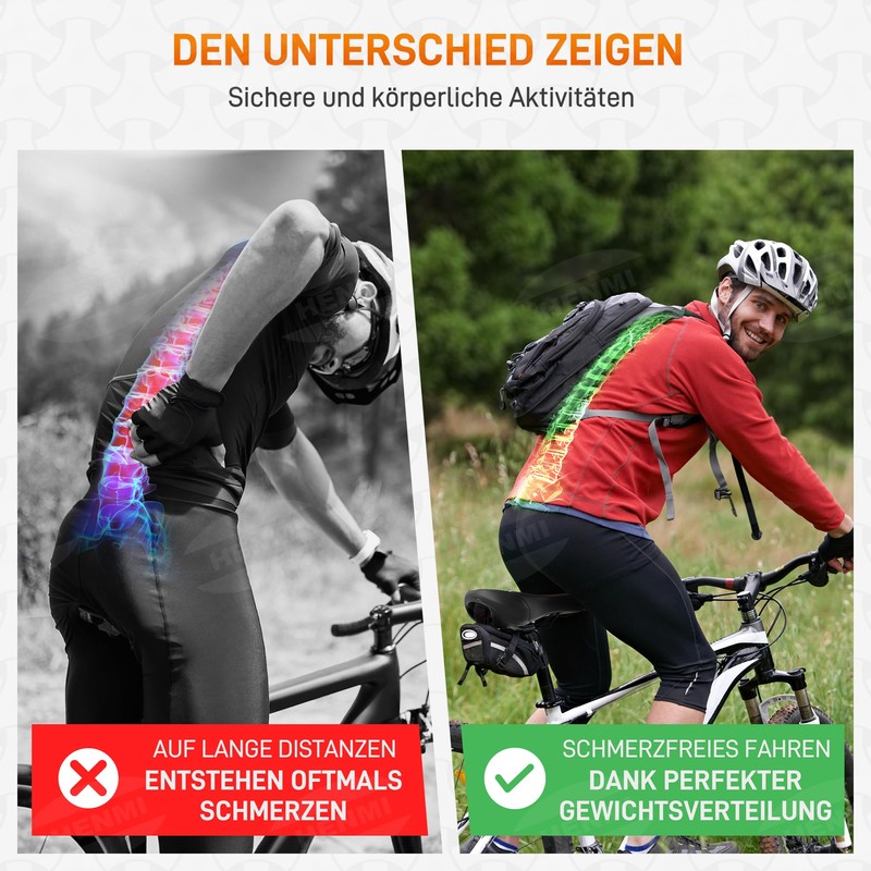 HENMI Bicycle Saddle Men Women Comfortable Breathable Shock Absorbing Ergonomic