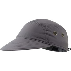 Connectyle Men's Outdoor UV Protection Cap, Neck Cover, Sun Hat, Farm Work, gray (dark gray)