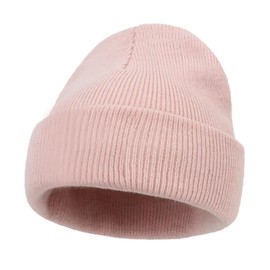 RAONMHUE Knitted Warm Hat, Sleeve Trawl Ski Hat, Winter Beanie Hat, Suitable for Travel and Outdoor Sports (AU, Alpha, Large, Pink)