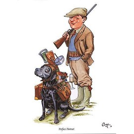 Bryn Parry Perfect Partner funny shooting and labrador Greeting Card