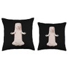 Funny Yoga Animal Naked Mole Rat Throw Pillow