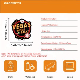 100PCS Nevada Las Vegas Stickers,Cool Travel Stickers,Waterproof Vinyl Stickers for Water Bottles,Laptop,Luggage,Teens Adults,Keyboards,Backpacks,Skateboards,Luggage,Water Bottles,Scrapbooks