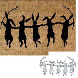 Animal Bunny Rabbit Metal Die Cuts Cutting Dies, Easter Cutting Dies Paper Cards Cutting Dies Cut Stencils for DIY Embossing Card Making Book Tags Decorative Paper Dies Scrapbooking