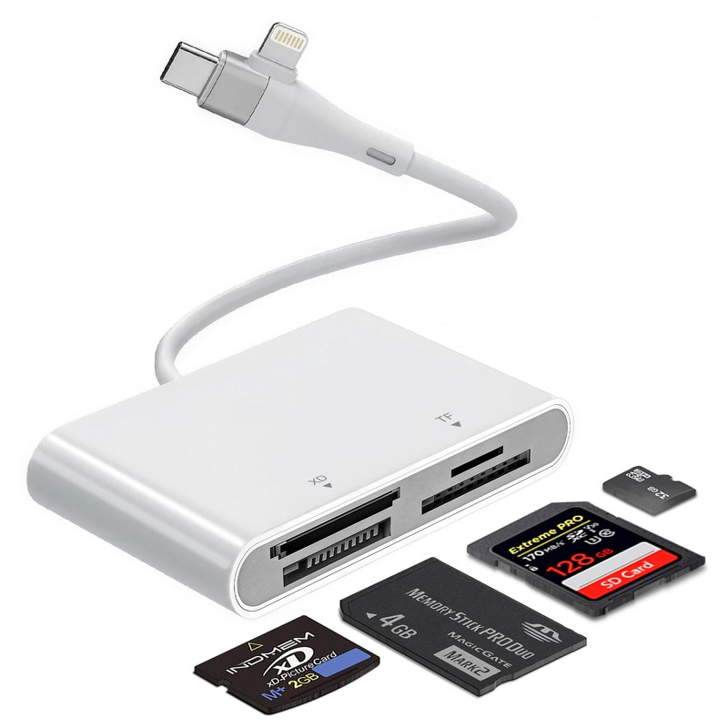 Memory Stick Pro Duo Adaptador para Lightning/USB-C - Lector de
