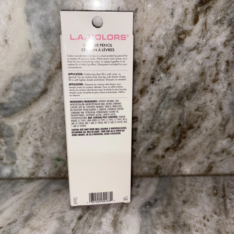 L.A. Colors Dual Lip Liner Pencil And Crayon Pure Magic