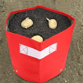 Topyond 7 Gallon Red Grow Bags - Ideal for DIY Potato Growing and Planting Vegetables - Compact and Practical for Small Spaces