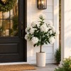 2 Pack 3FT Artificial Hydrangea Trees Faux Plants in Pot