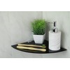 BSM Marketing Tempered Glass Corner Shelf 250mm 6mm Thick Bathroom