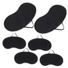 Beavorty 6pcs Black Sleep Mask for Travel and Nap Soft
