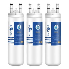 4U PURE Compatible with WF3CB Refrigerator Water Filter, Replacement for Pure Source 3, 706465, 242086201, 242086203, 242294501, 242069601, AP4567491, WF425, 3 Pack (Height 9 inches)