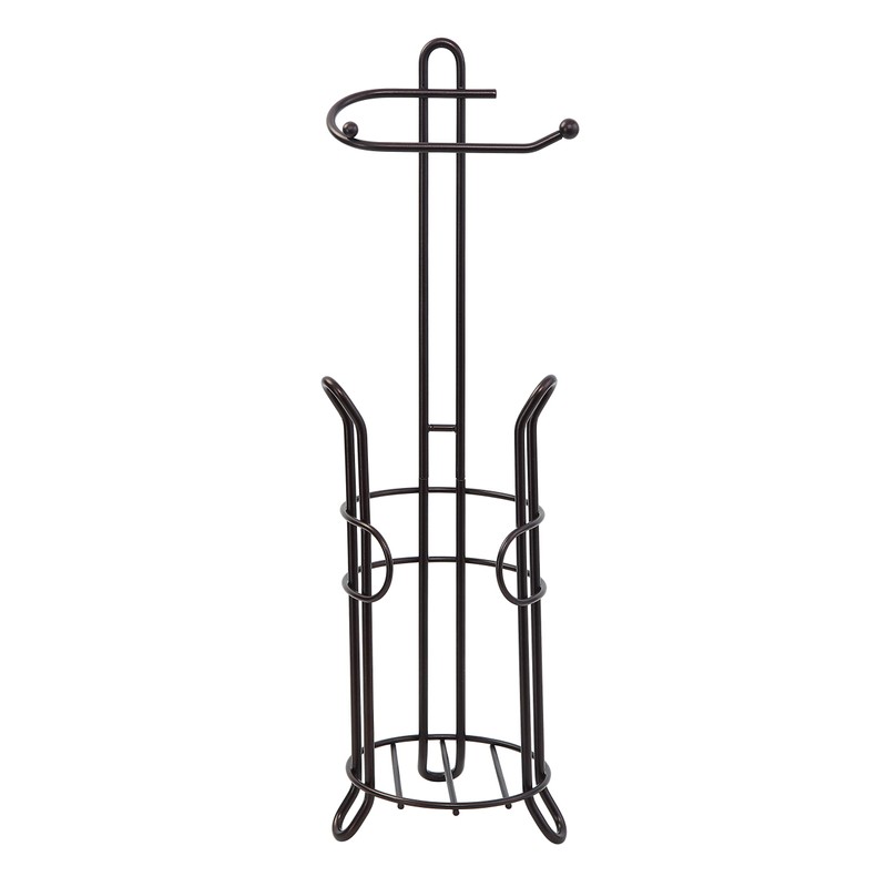 SunnyPoint Freestanding Toilet Paper Holder with Storage – Holds 3