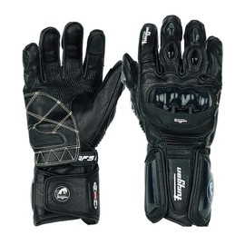 AFD Guantes Largos Piel Motociclismo Rompevientos con Protecciones, Guantelete Depotivo Impermeable Antideslizantes Pantalla Táctil, Térmico para ATV MTB, Road Riding, Ciclismo, Escalada, Motocross