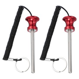 YELARXI Weight Stack Pin, Weight Gym Pin Strength Training Equipment Replacement with Pull Rope, 0.3 x 3.9 Inch Fit for Commercial Home Gym Club Machine Accessories (2 Pack, Red)