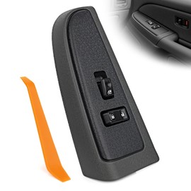TOP-MAX Passenger Side Power Window Switch w/Bezel Compatible with 2003-2007 Chevy Silverado Avalanche Suburban Tahoe GMC Sierra Yukon Escalade Hummer H2, Master Window Control Replacement