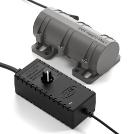 DC 24V Electric Motor, 3800RPM Vibration Motor, Vibrating Motor with Power Supply Adapter, Adjustable Speed for Electric Massage Chair Bed Industry Sieve Shaker More Vibrators