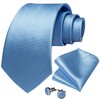 DiBanGu Men's Necktie, Handkerchief, Cufflinks, Tie Pin Set, Formal, School