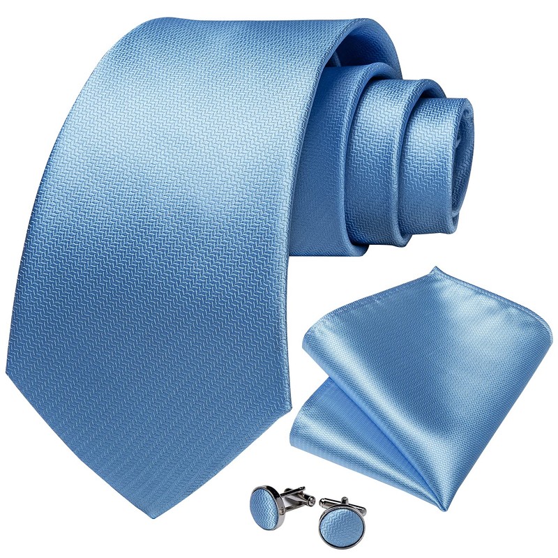 DiBanGu Men's Necktie, Handkerchief, Cufflinks, Tie Pin Set, Formal, School