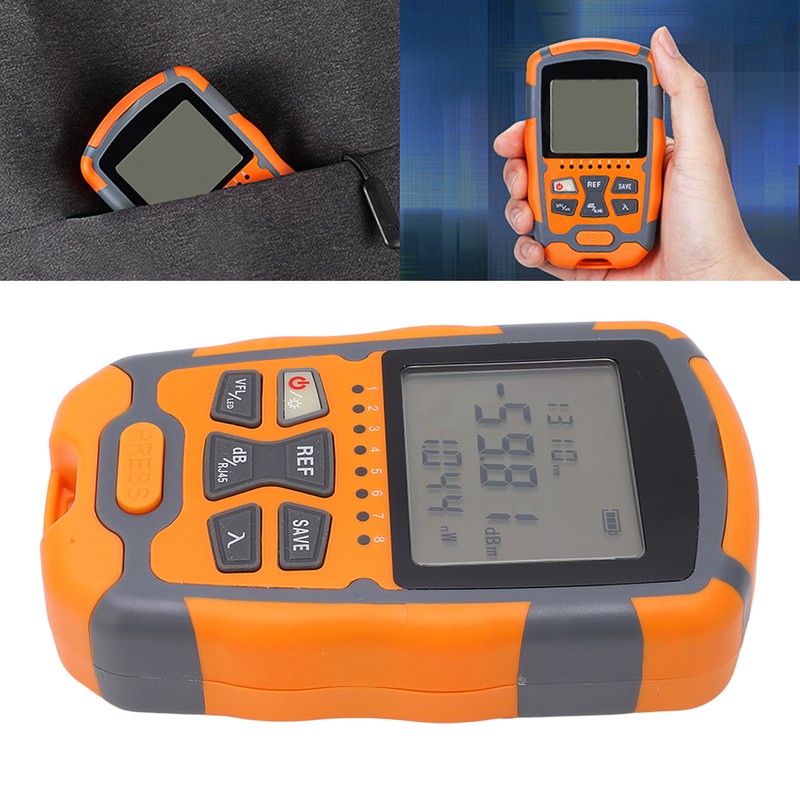 Optical Fiber Power Meter Digital Display Optic Cable Tester ‑70~+10dbm