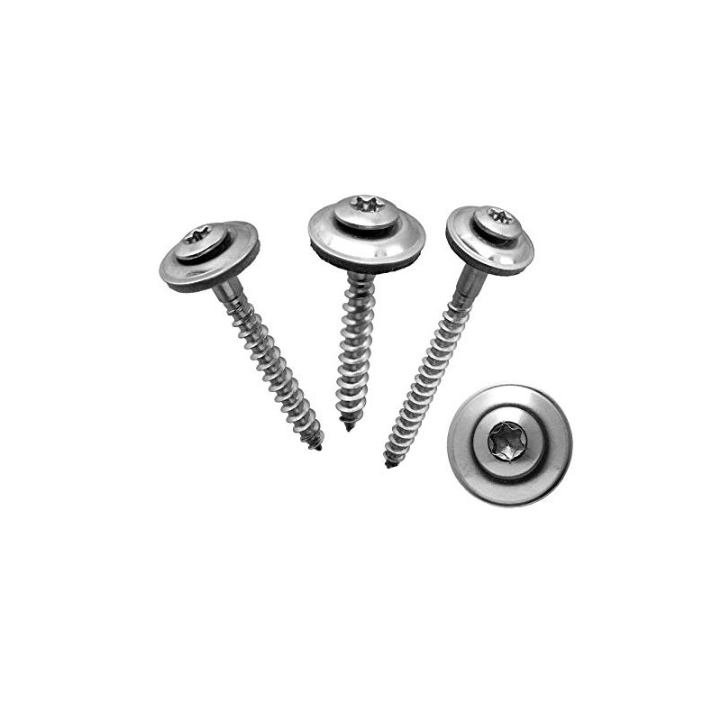 Wood Screws with Washers TX20 A2 KP-100