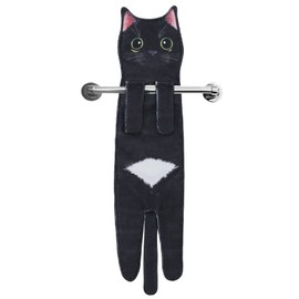 AGRIMONY Cat Funny Hand Towels for Bathroom Kitchen- Cute Decorative Cat Mom Dad Decor Hanging Face Towel Absorbent Soft- Easter Mothers Day Birthday Housewarming Funny Gifts for Women Mom Cat Lovers