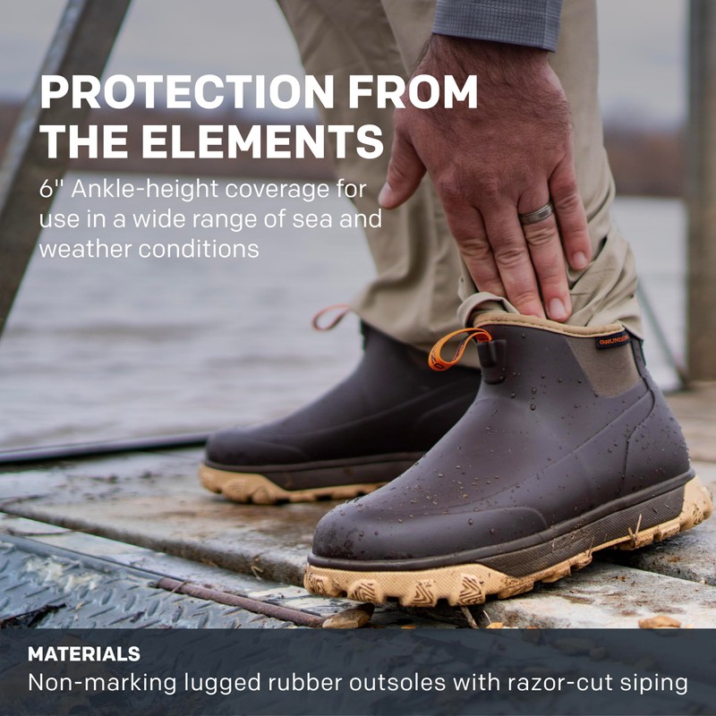 Grundens Mens Deviation 6" Ankle Boot|Durable, Waterproof, Anchor, M 8