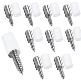 10Pcs Shelf Support Pegs Self-Tapping Screws Cabinet Laminate Support Shelf Pins Self Tapping Screws with Non-Slip Sleeve Self Tapping Screws for Cupboards Cabinet Wardrobe