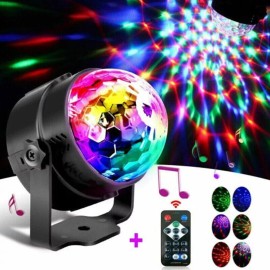 Coolighine Disco Party Lights Strobe LED DJ Ball Sound Activated Bulb Dance Lamp Decoration - 3 Disco RGB Light
