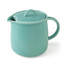 Forlife 620Sfm Teapot, Ceramic, 20.2 fl oz (591 ml), For 3 Cups, Tea Strainer, Microwave and Dishwasher Safe, Green, Seafoam Dunju Teapot