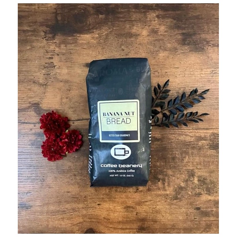 Banana Nut Bread Flavored Coffee, Specialty Arabica Coffee, Medium Roast,