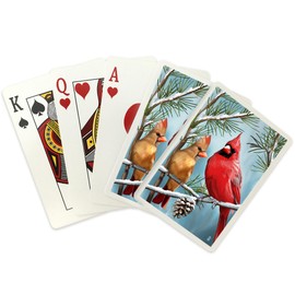 Cardinals in Winter (52 Playing Cards, Poker Size Card Deck with Jokers)