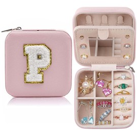 Regalos de Cumpleaños para Mujeres,Estuche Organizador de Joyas para Viajes - Regalos Únicos para Despedida de Soltera y Dama de Honor con Artículos Esenciales para Viajes de Boda (P)