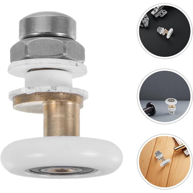 4 piezas Kit de Ruedas Corredizas para Puerta de Ducha